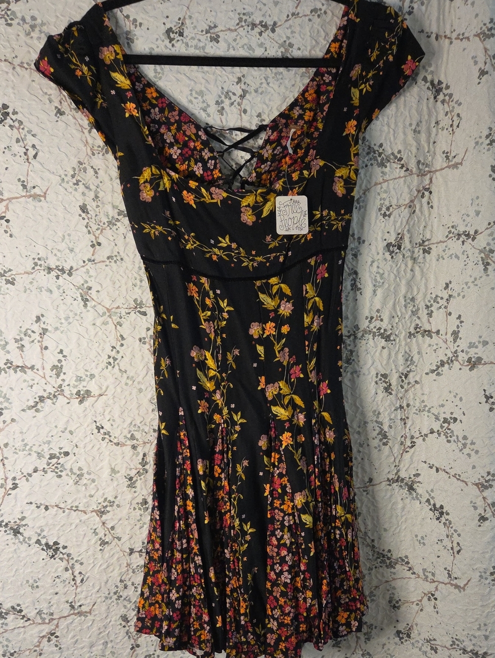Free People Ponderosa Midnight Combo Mini Dress